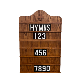 Hymn Board Dark Oak: Extra Wide