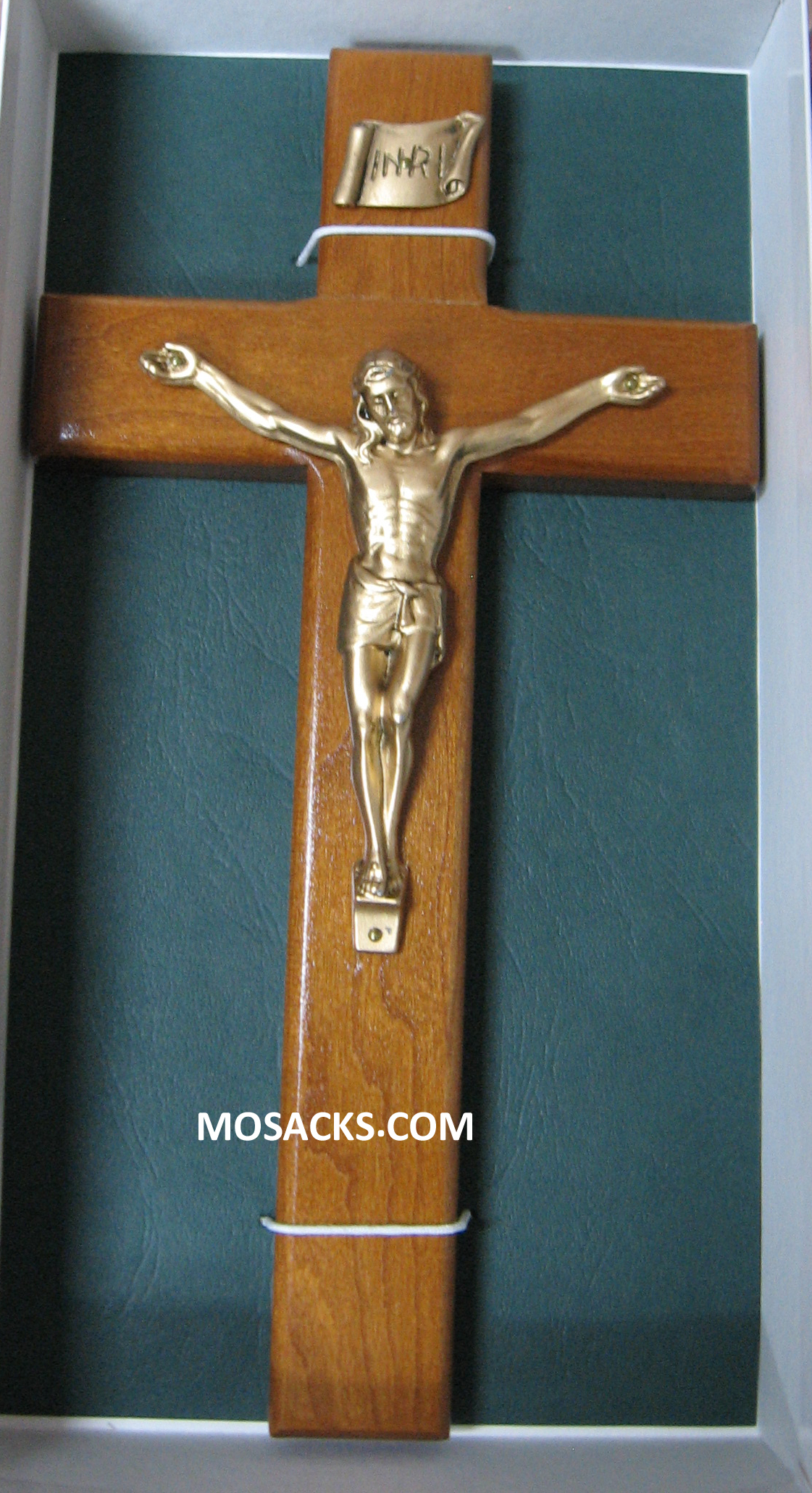 Crucifix 10" Cherry with Antique Gold Corpus-JC5072K
