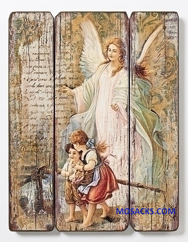 Joseph's Studio Renaissance Collection Guardian Angel Decorative Panel 15" H  20-66470