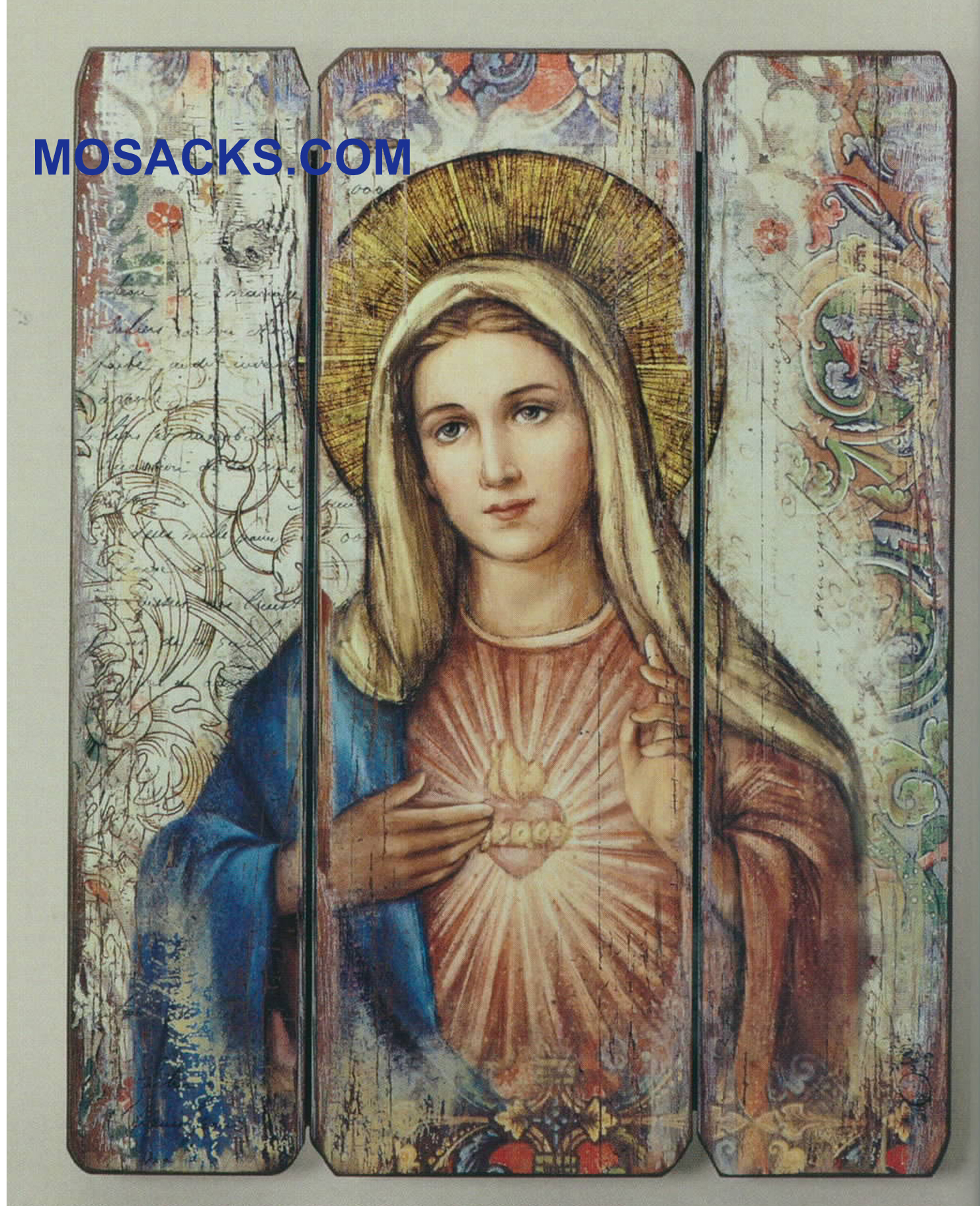 Joseph's Studio Renaissance Collection Immaculate Heart of Mary Decorative Panel 15" H 20-69968