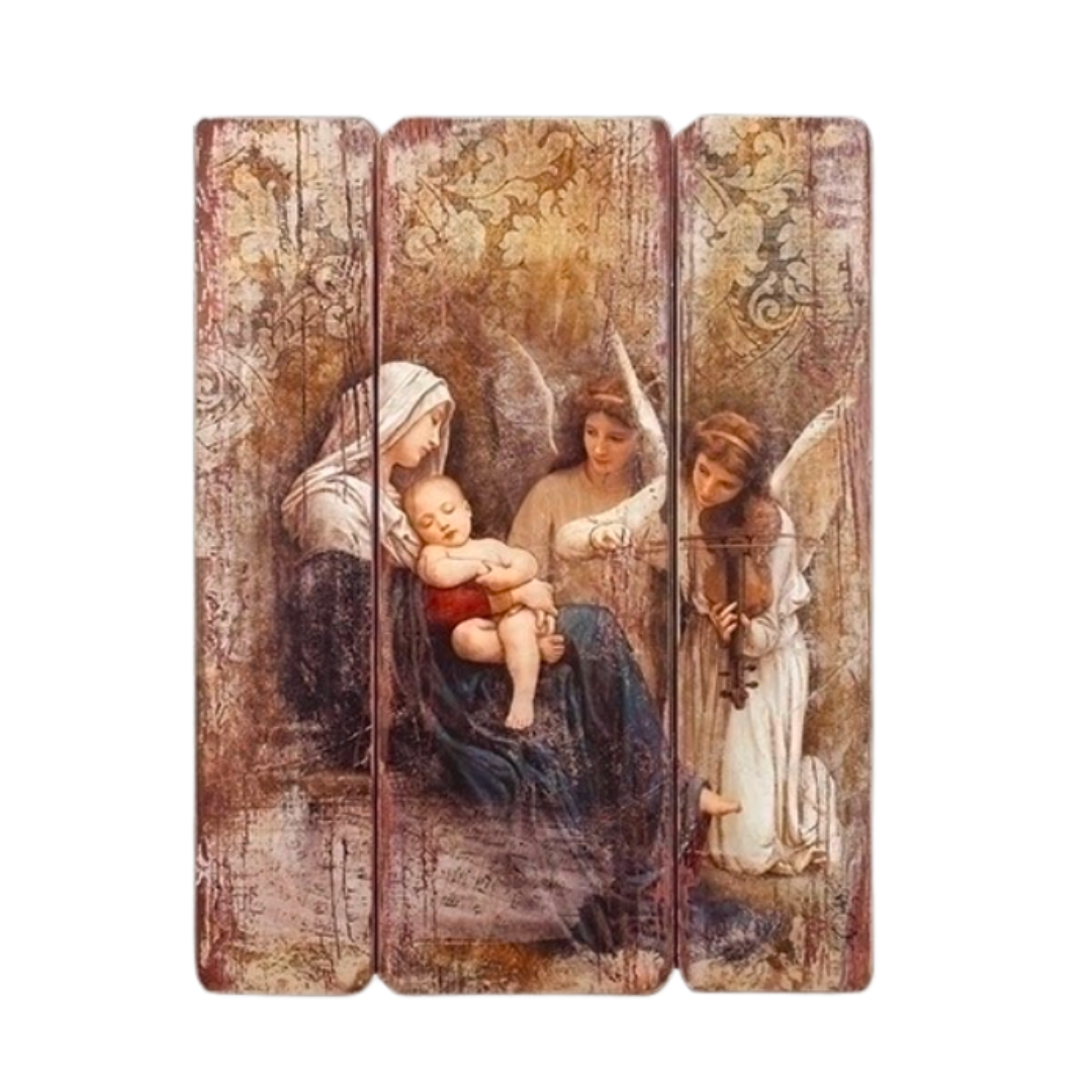 Joseph's Studio Renaissance Collection Song Of The Angels Plank Style Decorative Panel Plaque 26" H  20-40506