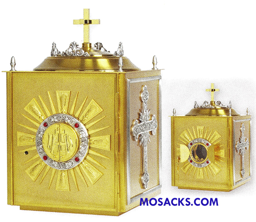 K672 Tabernacle IHS Adoration Window Tabernacle is 18" H x 11-1/4" W x 11-1/2" D  All_purpose Luna included   FREE SHIPPING