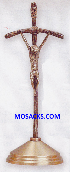 K Brand Bronze Pope John Paul II Altar Crucifix is 13" high with a 5" base 14-K535-AC  FREE SHIPPING on this Altar Cross