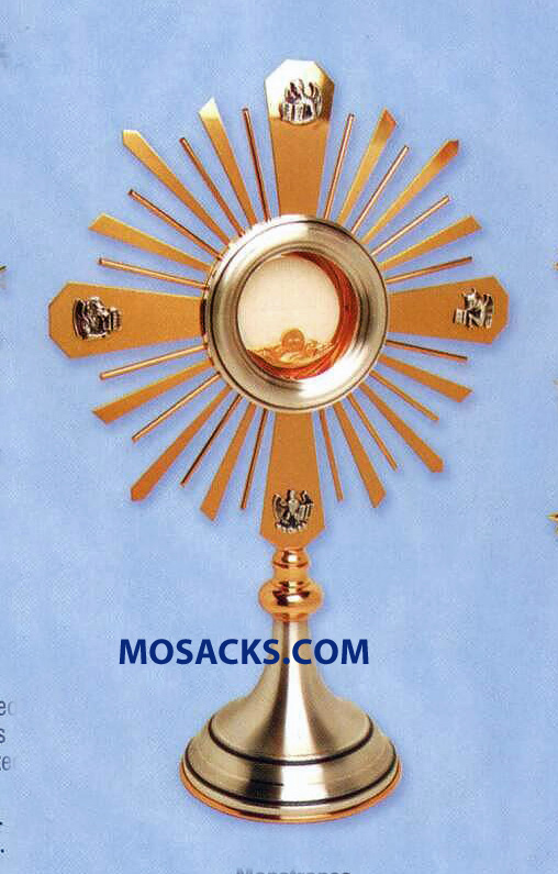 Monstrance Gold and Silver Plated - 18.5" High, 6" Base. K984