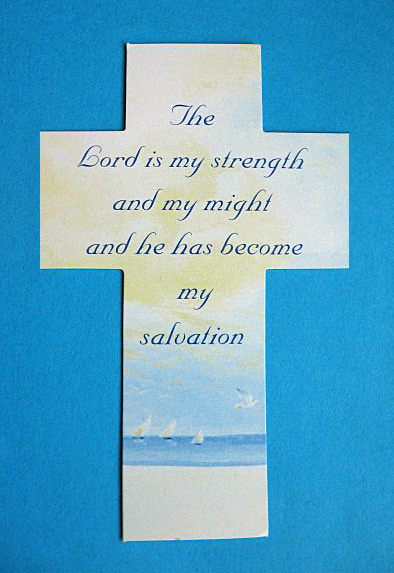 "The Lord is My Strength" Cross Bookmark #FDC3A