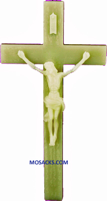 Luminous Wood Grained 8" Cross with Christ the King 185-1916AL