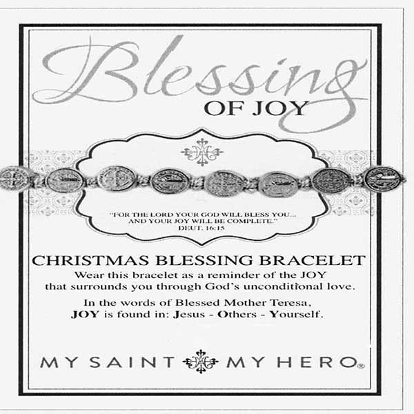 My Saint My Hero Christmas Blessing Of Joy Silver Bracelet 10010MS