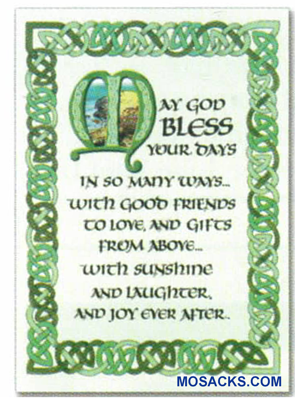 May God Bless Your Days In So Many Ways Note Card-WCB1613 An Irish Blessing Note Card or St. Patrick's Day Note Card