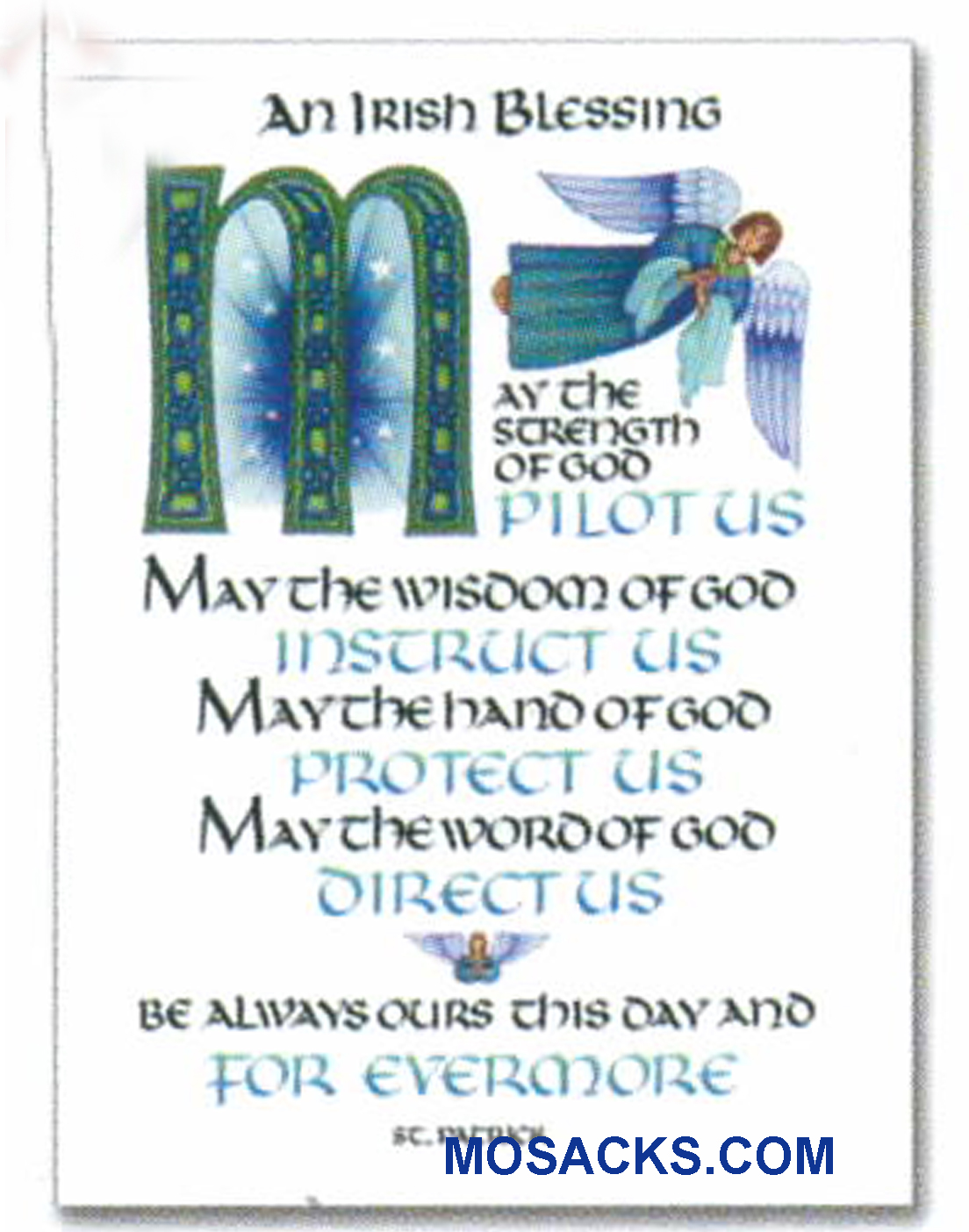 May The God Of Wisdom And Infinite Love Look Down On You Note Card -WCA5183  An Irish Blessing Note Card