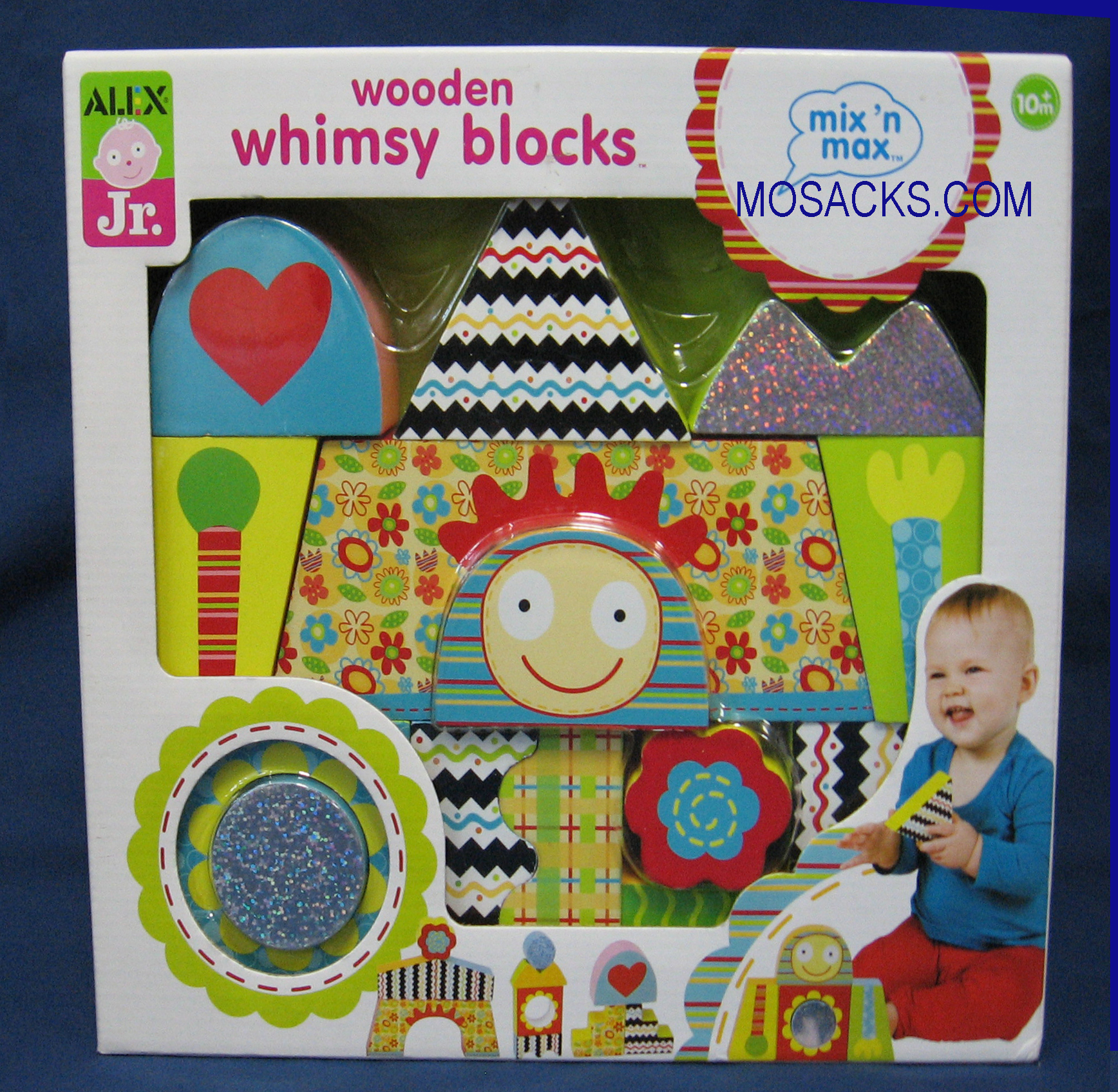 Mix N Match Wooden Whimsy Blocks Toy Age 10m+ 0731346197900