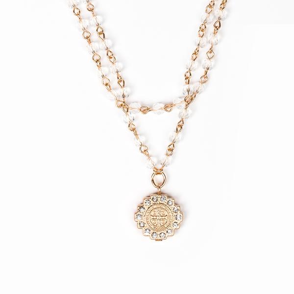 My Saint My Hero Brilliance Layer of Light Necklace Gold-34020GD