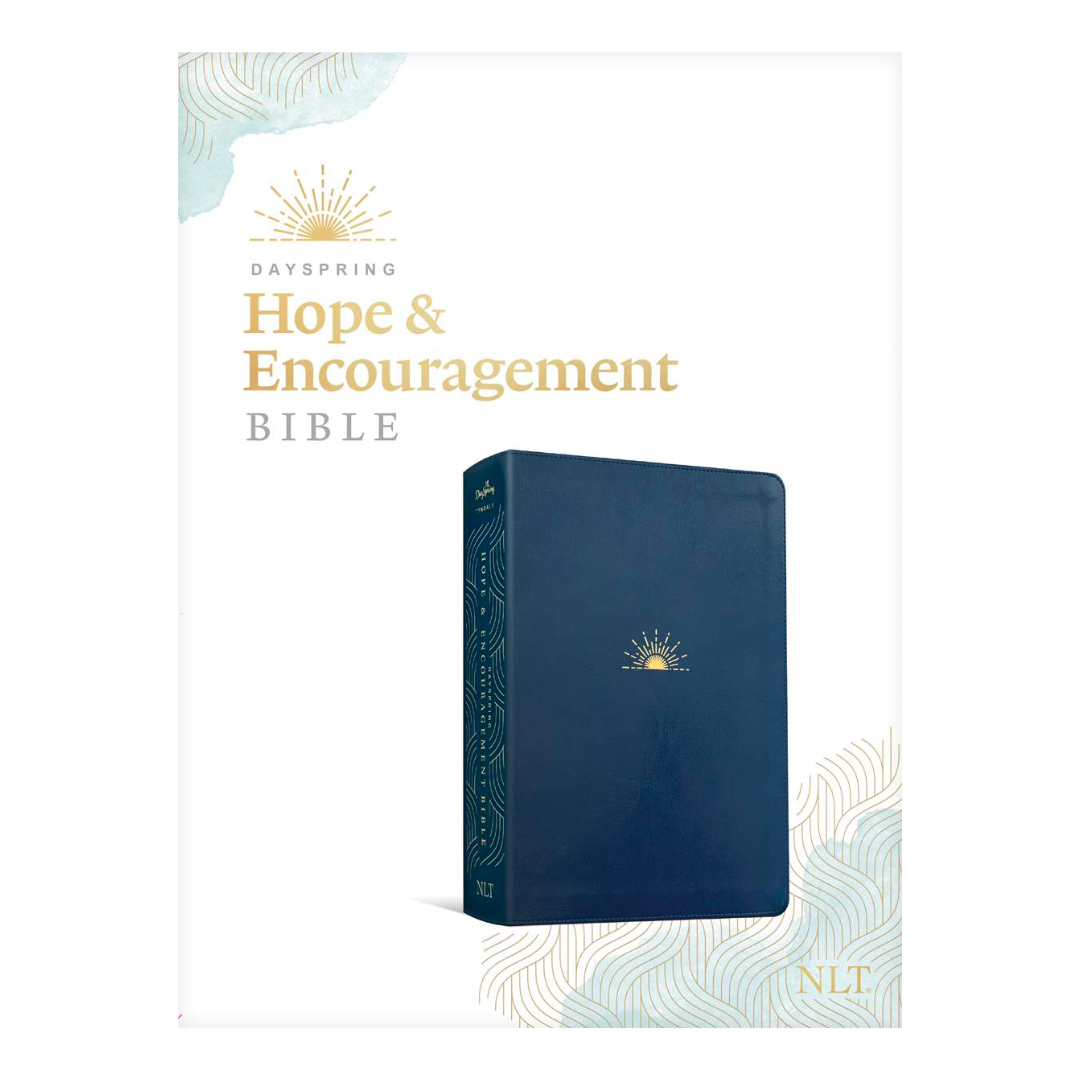 NLT Hope & Encouragement Bible (Navy Blue/LeatherLike)