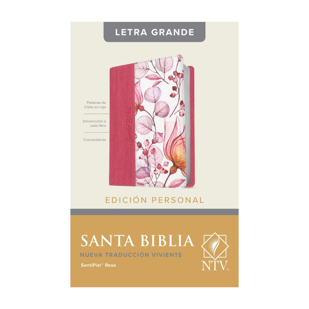 NTV Santa Biblia Edición Personal, letra grande (Rosa)