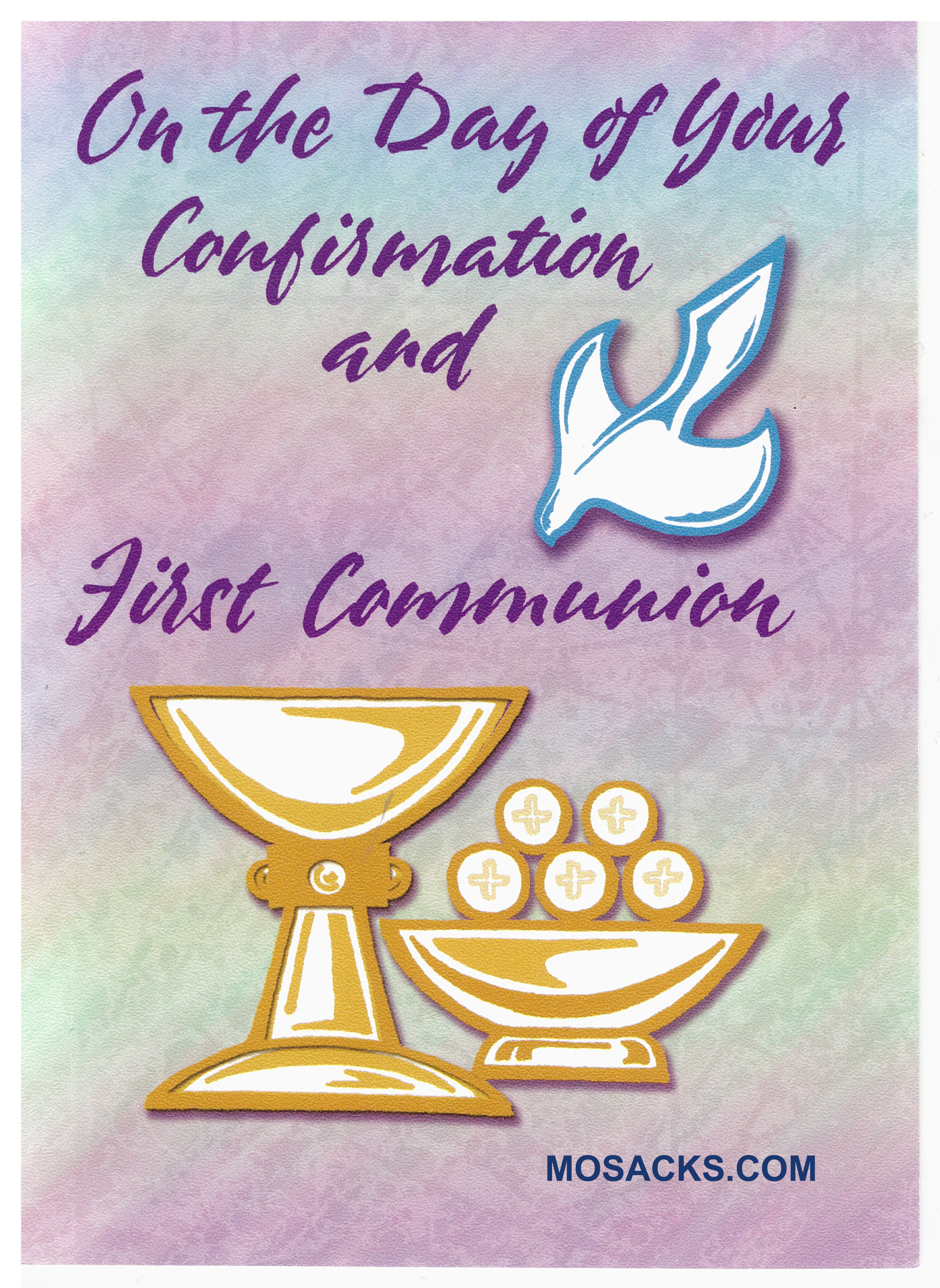 On The Day Of Your Confirmation And Communion Card-CB1470 a RCIA Greeting Card
