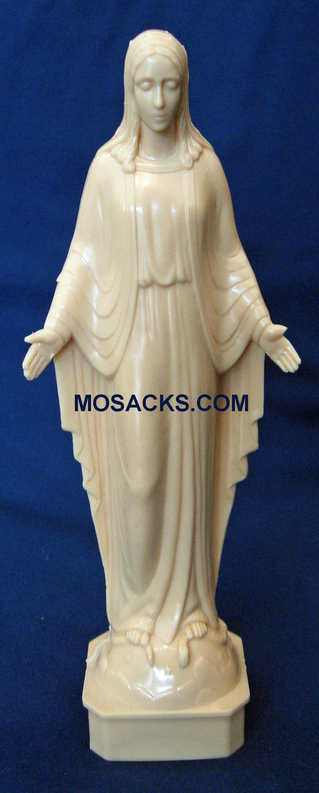 Plastic Our Lady of Grace Plastic Statue 6" Tan