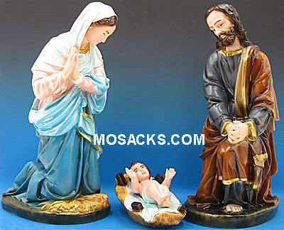 Outdoor Holy Family Starter Set of 3 Nativity PVC 25" -SA3650C