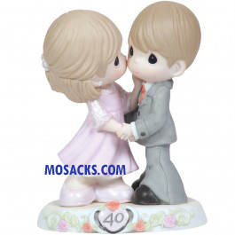 Precious Moments Sweeter As The Years Go By 40th Anniversary Precious Moments Bisque Porcelain Figure 5.25"H 113008
