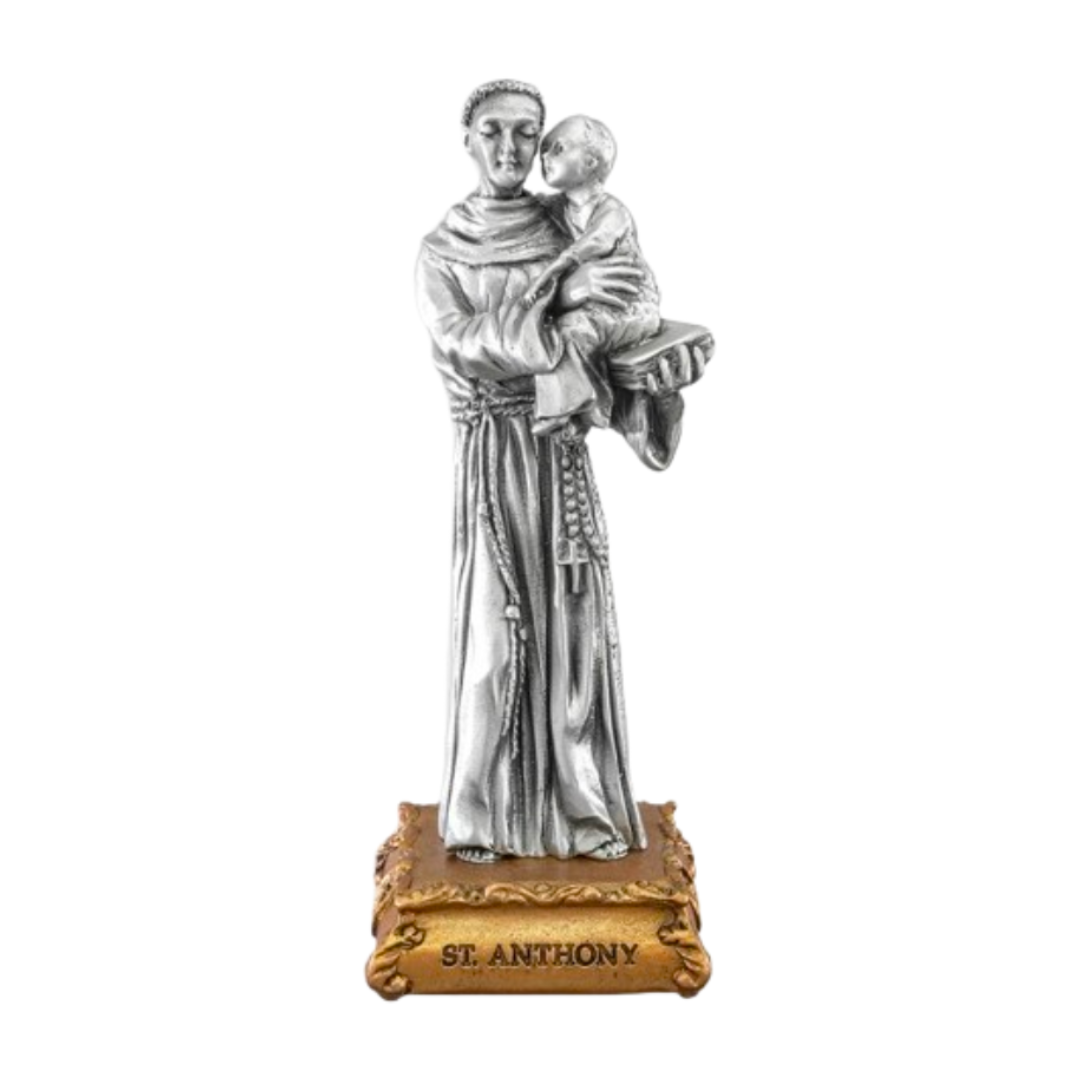 Pewter Statue 4.5 Inch St. Anthony 12-1799-300