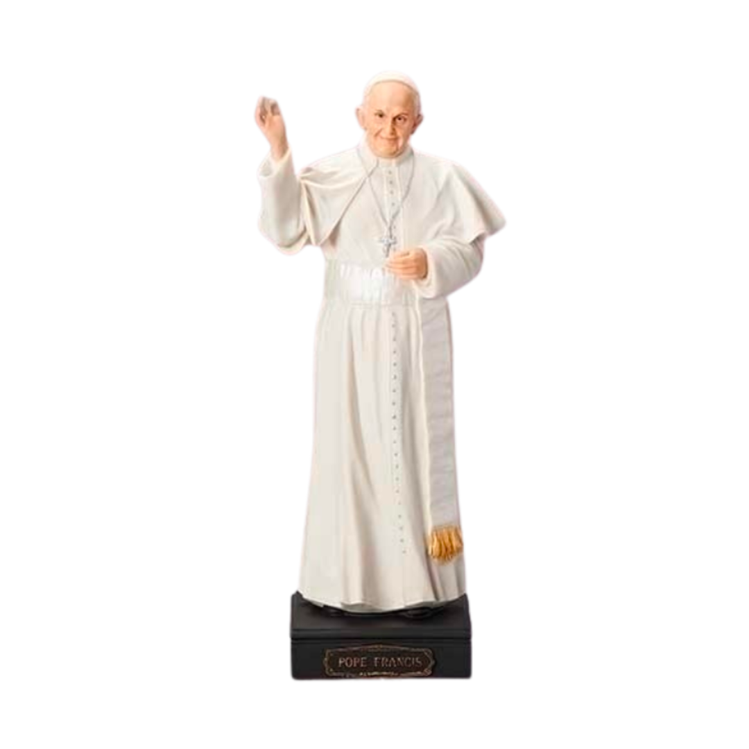 11" Pope Francis Statue from the Galleria Divina Collection is on a black base 40445