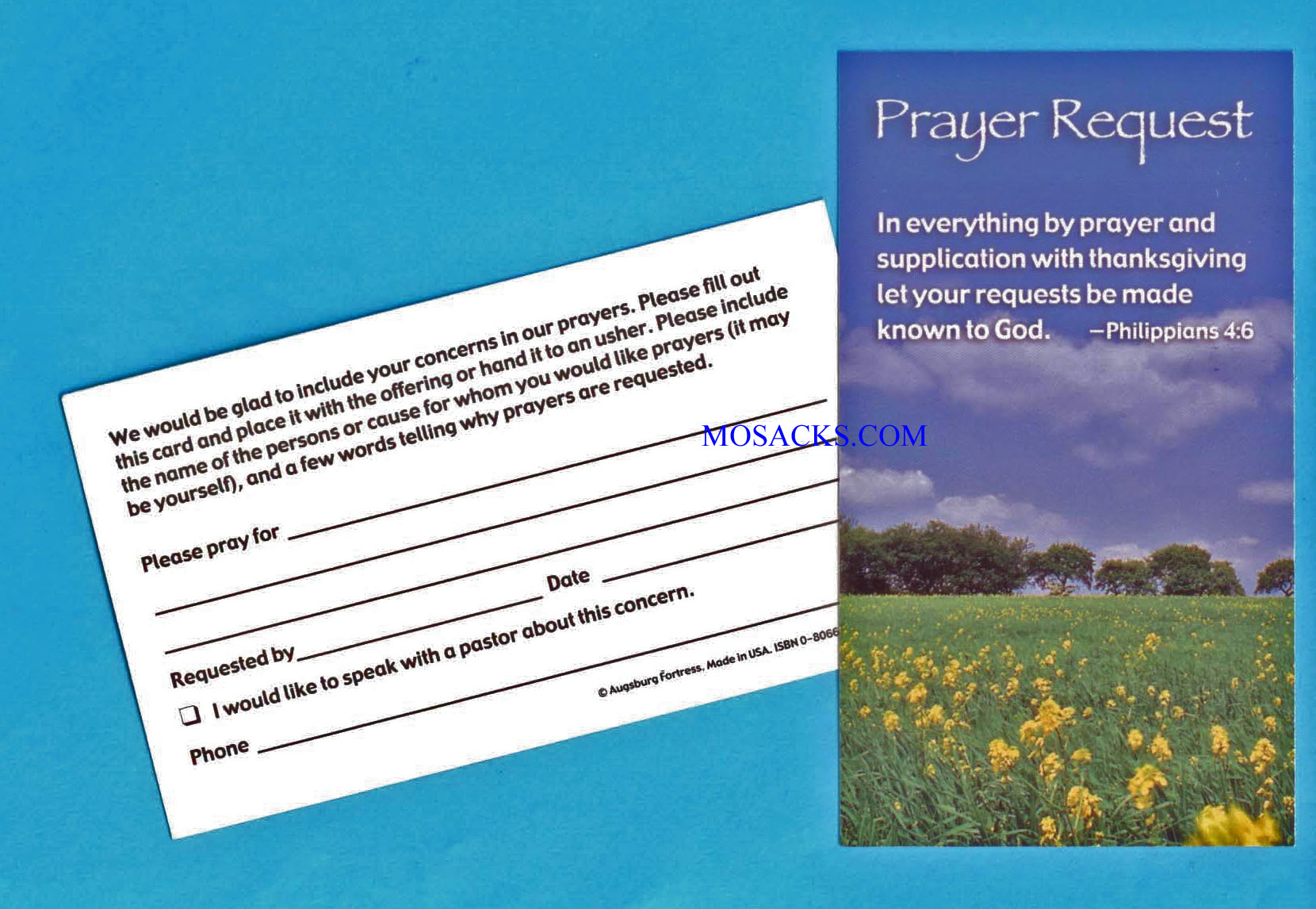 Prayer Request Card 3" x5", 100 Count
