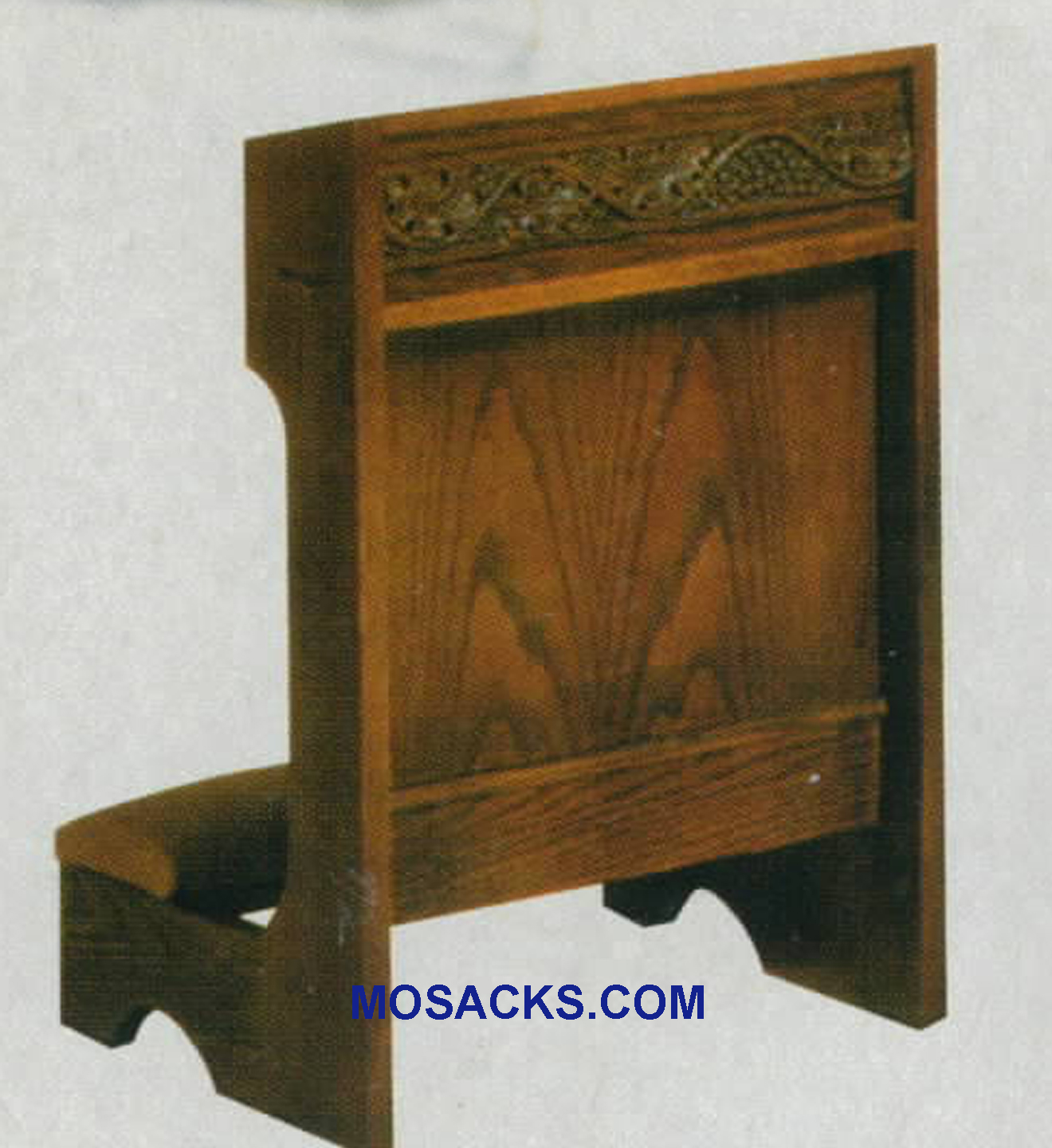 Prie Dieu Kneeler with shelf 22"w x 19"d, 32"h #5040 W Brand Church Furniture at Mosack’s