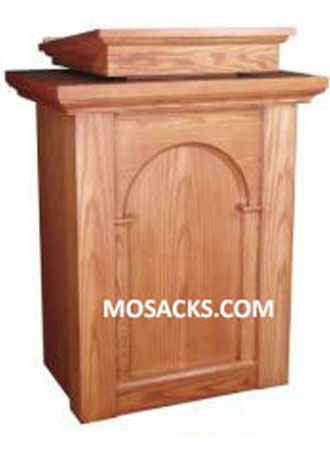 Church Furniture Wooden Pulpit with Arch Design and two inside shelves 40-590 
