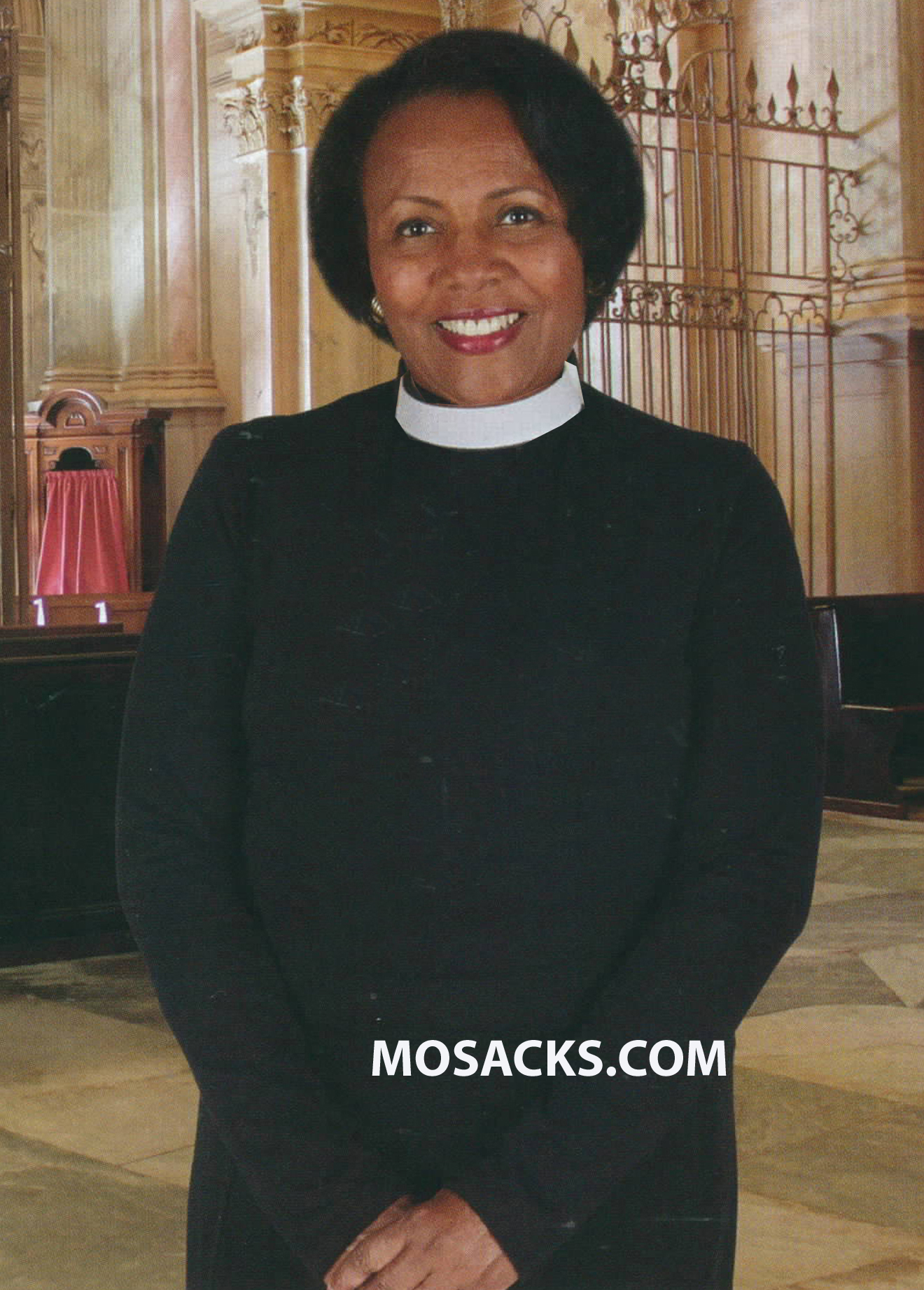 RJToomey Women's Neckband Jersey Knit Clergy Shirt Long Sleeve-WC947
