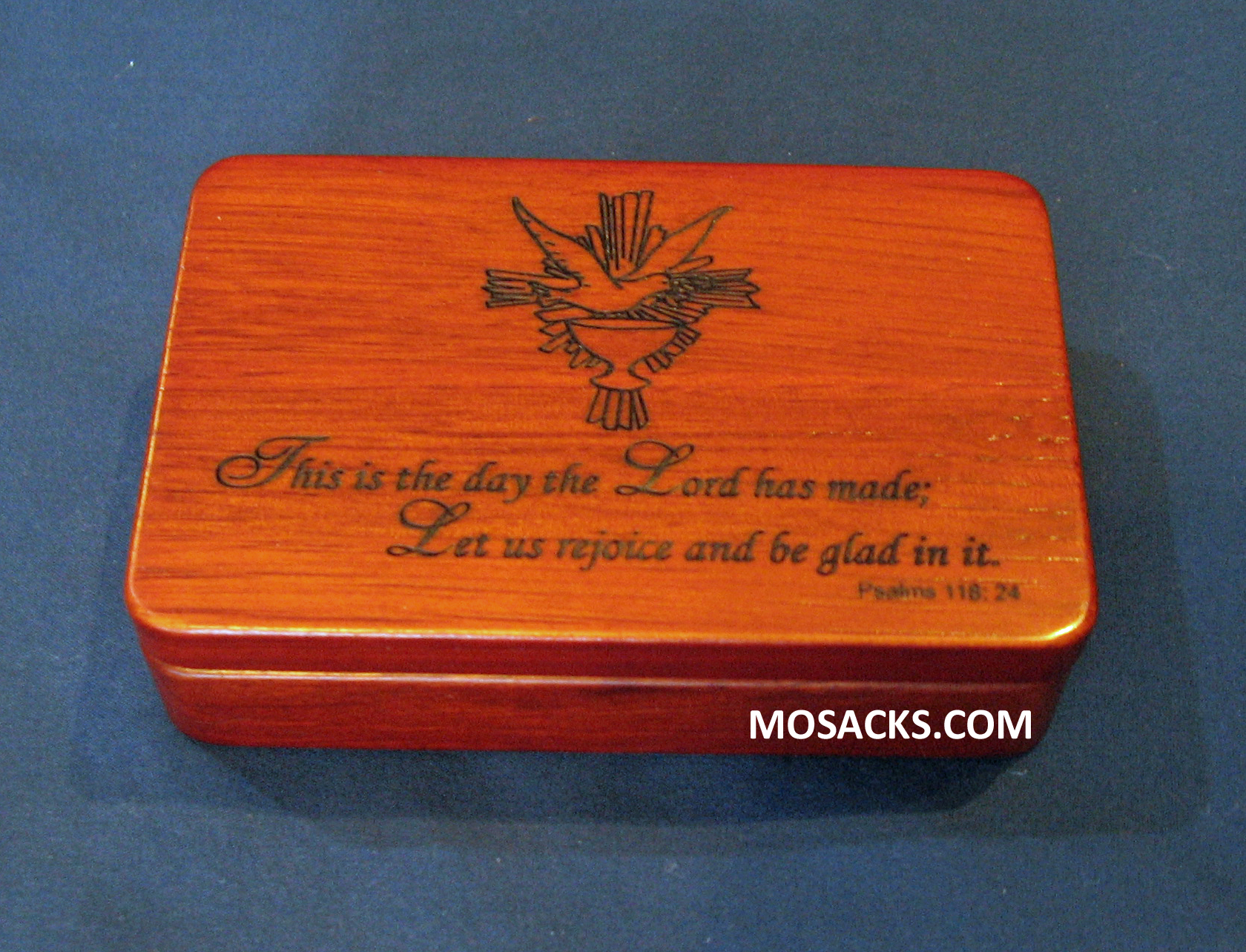 Redwood Keepsake Rosary Box w/Verse #4077