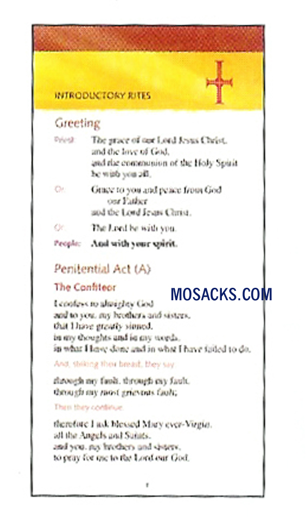 Pew Cards for New Roman Missal #9781568549866