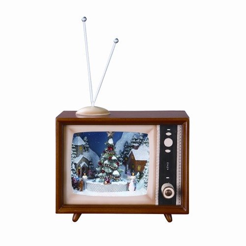Retro Lighted Musical TV w/ Sledders Roman Inc. #36432