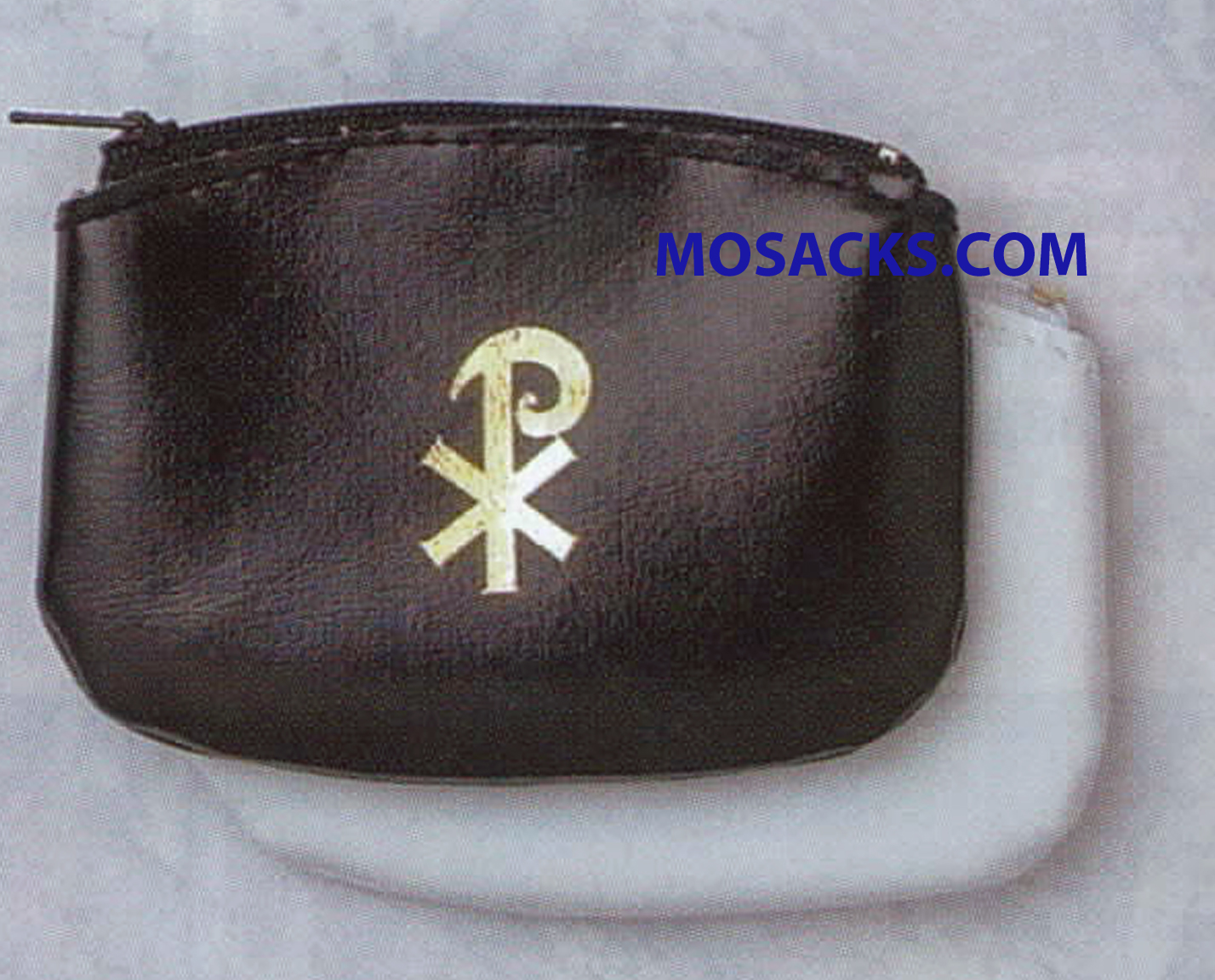 Rosary Case Chi Rho Black Vinyl Zipper 64-83010BK