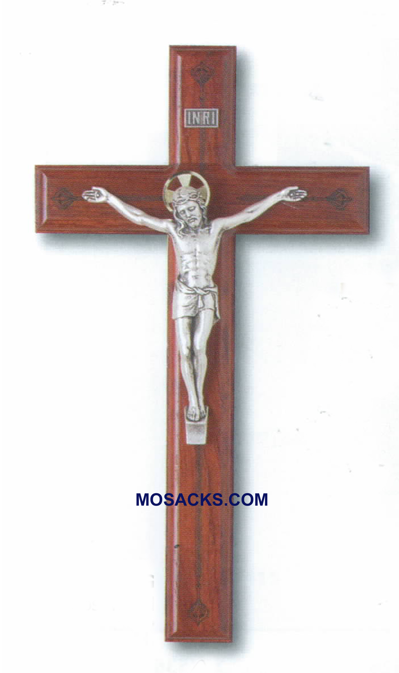 This fine Rosewood Crucifix is 11" with an Italian Salerni corpora. 1752G  11" Rosewood Crucifix