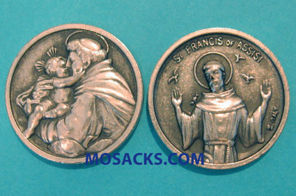 Saint Francis & Saint Anthony Pocket Coin 
