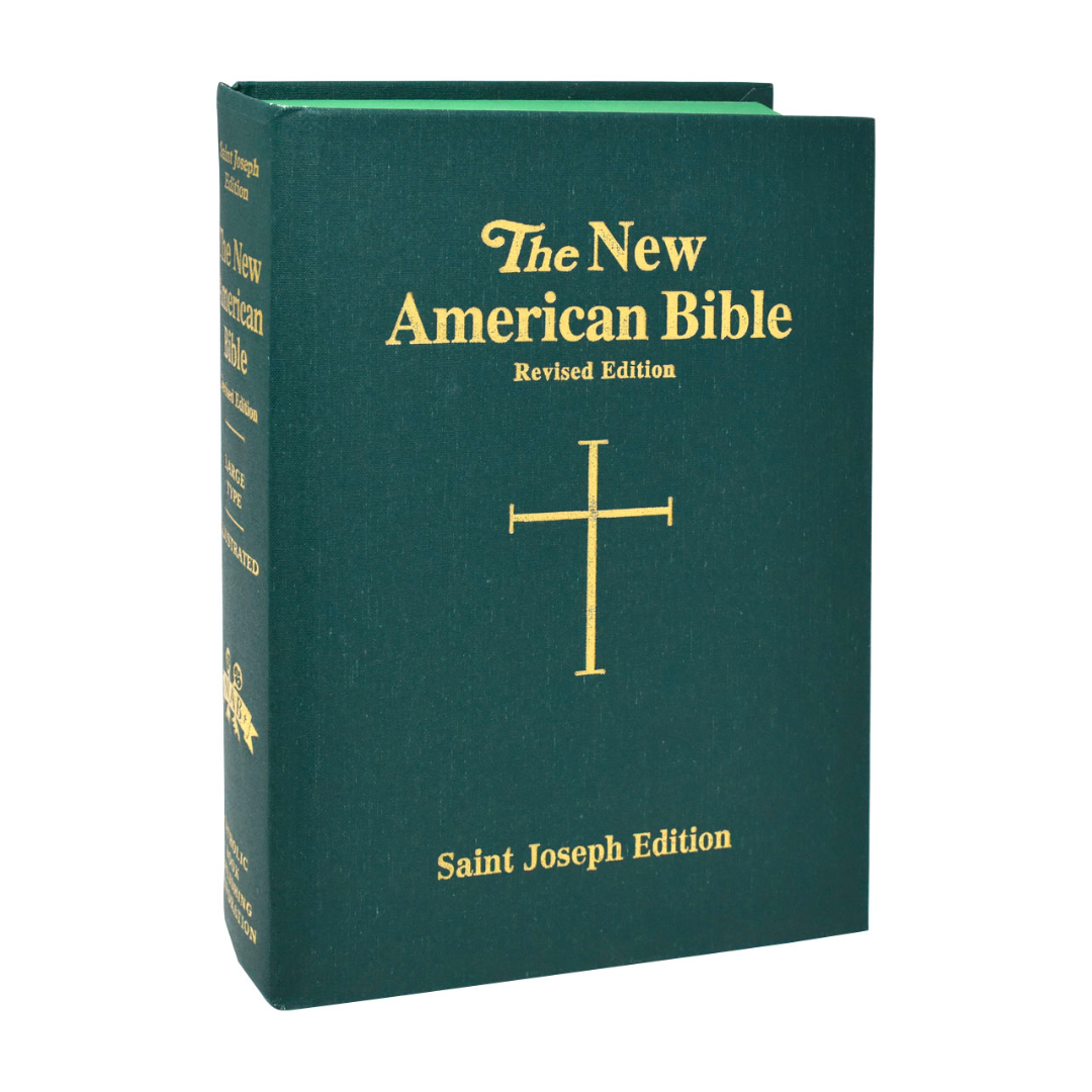 Saint Joseph Edition large print Full Size Green Hardcover New American Bible Revised Edition NABRE 9780899429632 611/67GN