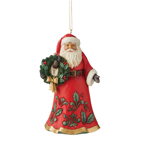 Santa Wreath Hanging Ornament (Jim Shore Heartwood Creek) - 6011496