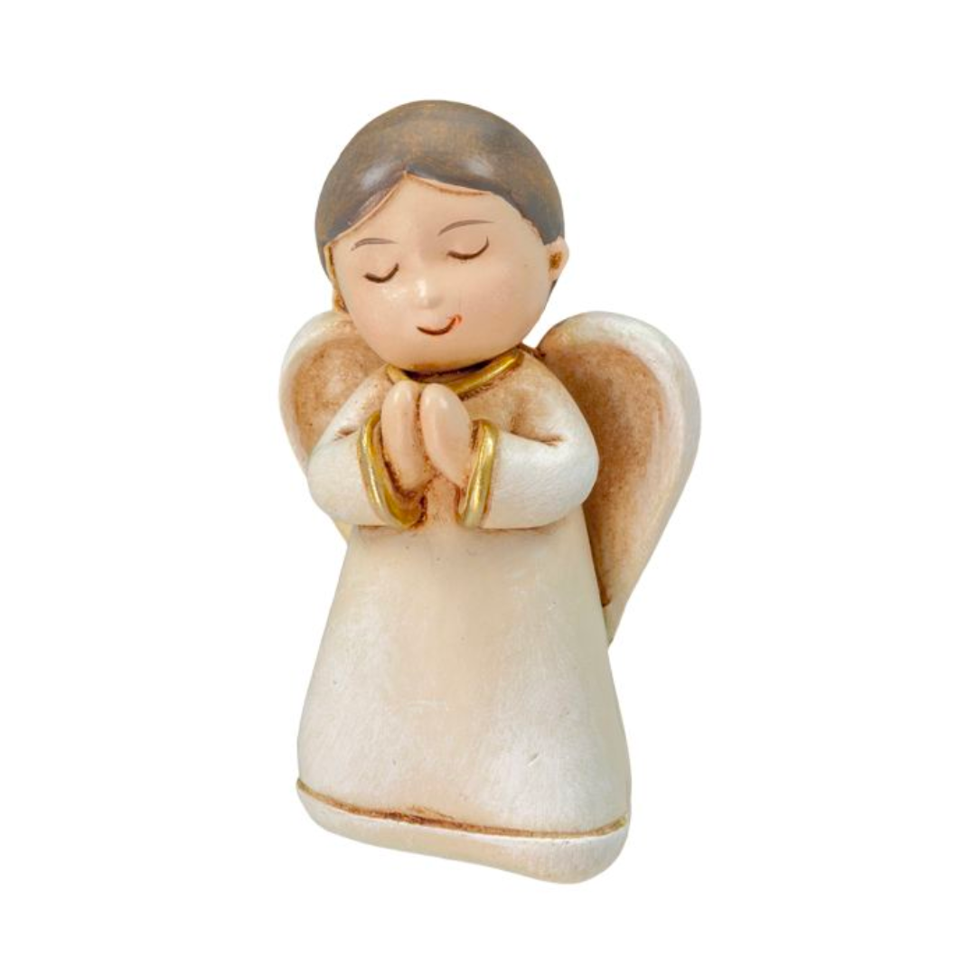 Simulated Wood Carved 2-1/2" Standing Angel 251034 with gold accents