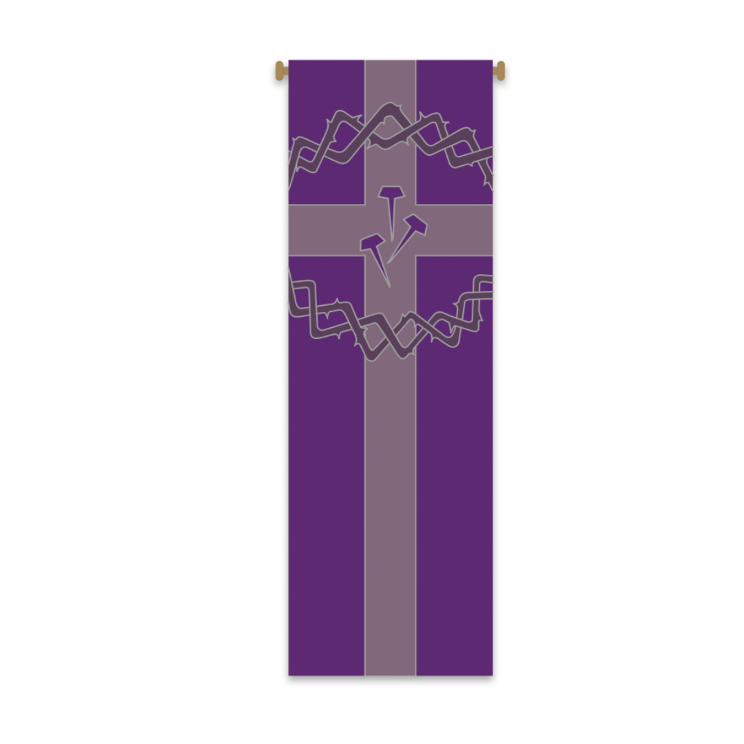 Slabbinck "Crown of thorns, nails" Inside Lenten Banner (Large)
