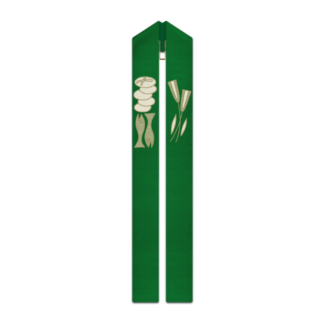 Slabbinck Overlay Stole Green Eucharist #50-3809