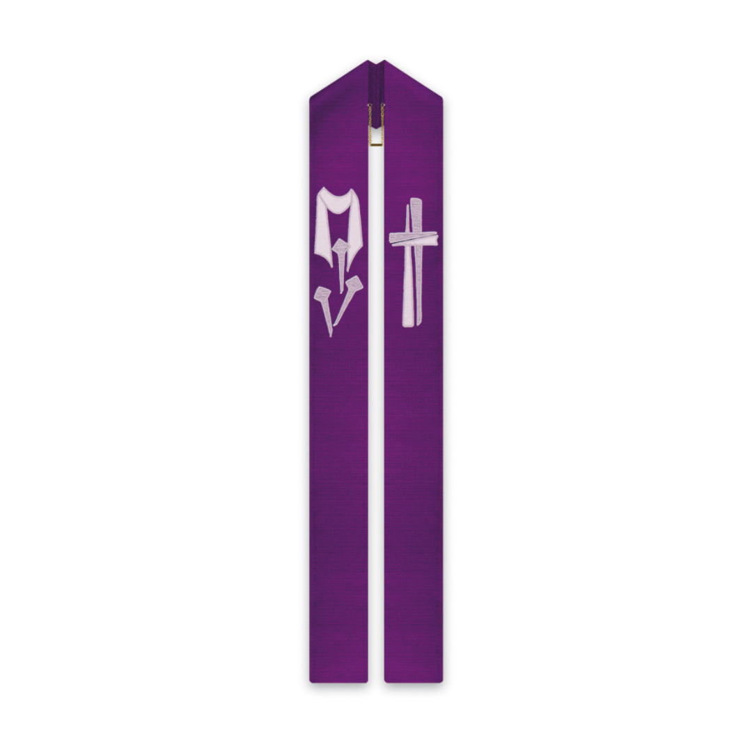 Slabbinck Overlay Stole Purple for Lent #50-3811