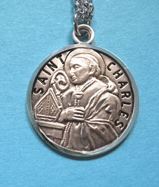 St. Charles Sterling Medal w/20" S Chain