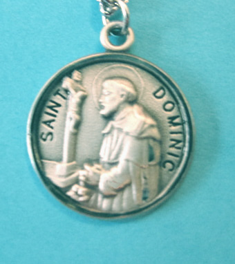 St. Dominic Sterling Silver Medal, 20" S Chain, S-9543-20S