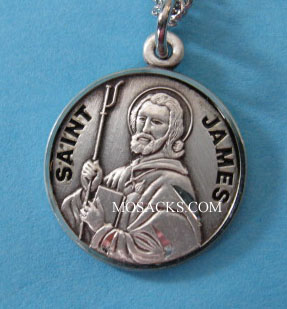 St. James Sterling Silver Medal, 20" S Chain, S-9574-20S