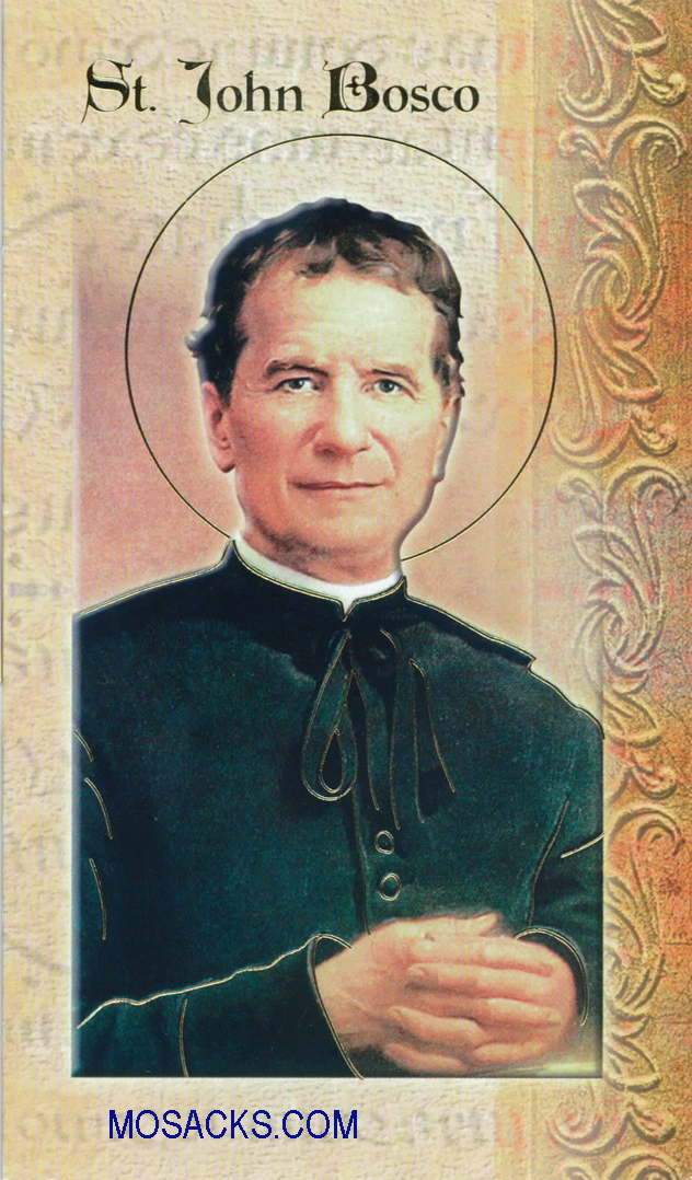 St. John Bosco laminated Bi-fold Holy Card, F5-468