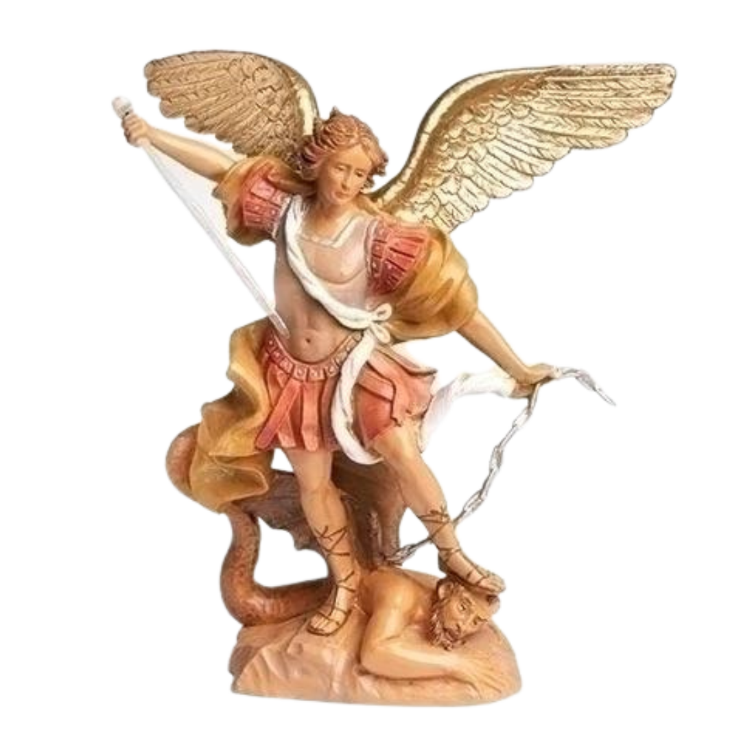 St. Michael Fontanini Figurine 52020 in 6.5" Scale of Archangel Michael from Fontanini
