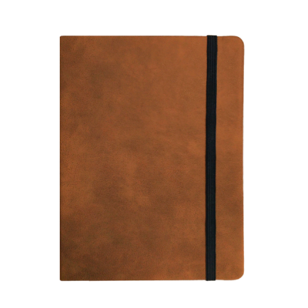 Tan Faux Leather Notebook (Personalized) - ZAMH0016