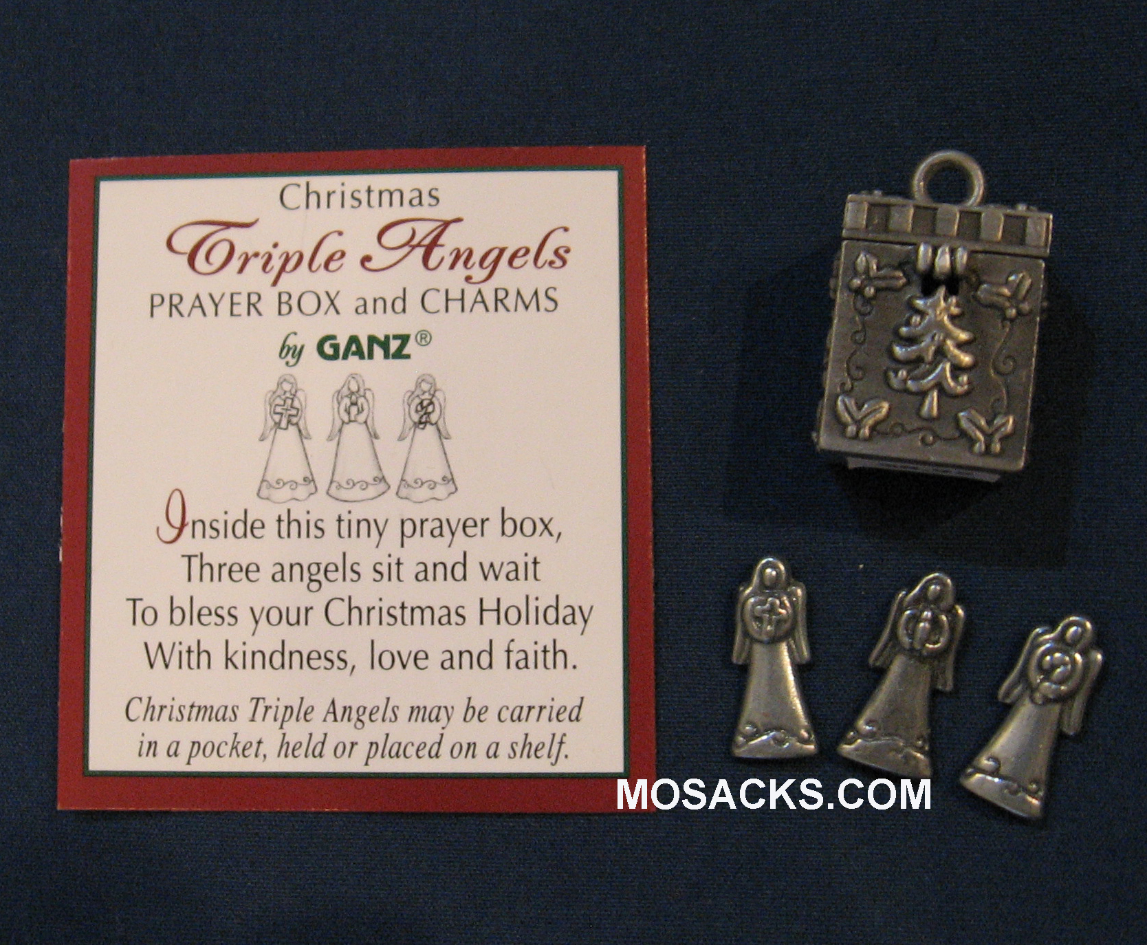 Triple Angels Prayer Box Charm and Card-EX13341