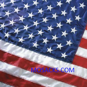 Flags U.S. Printed Perma Nylon 3 ft x 5 ft -35211000-PH with pole hem