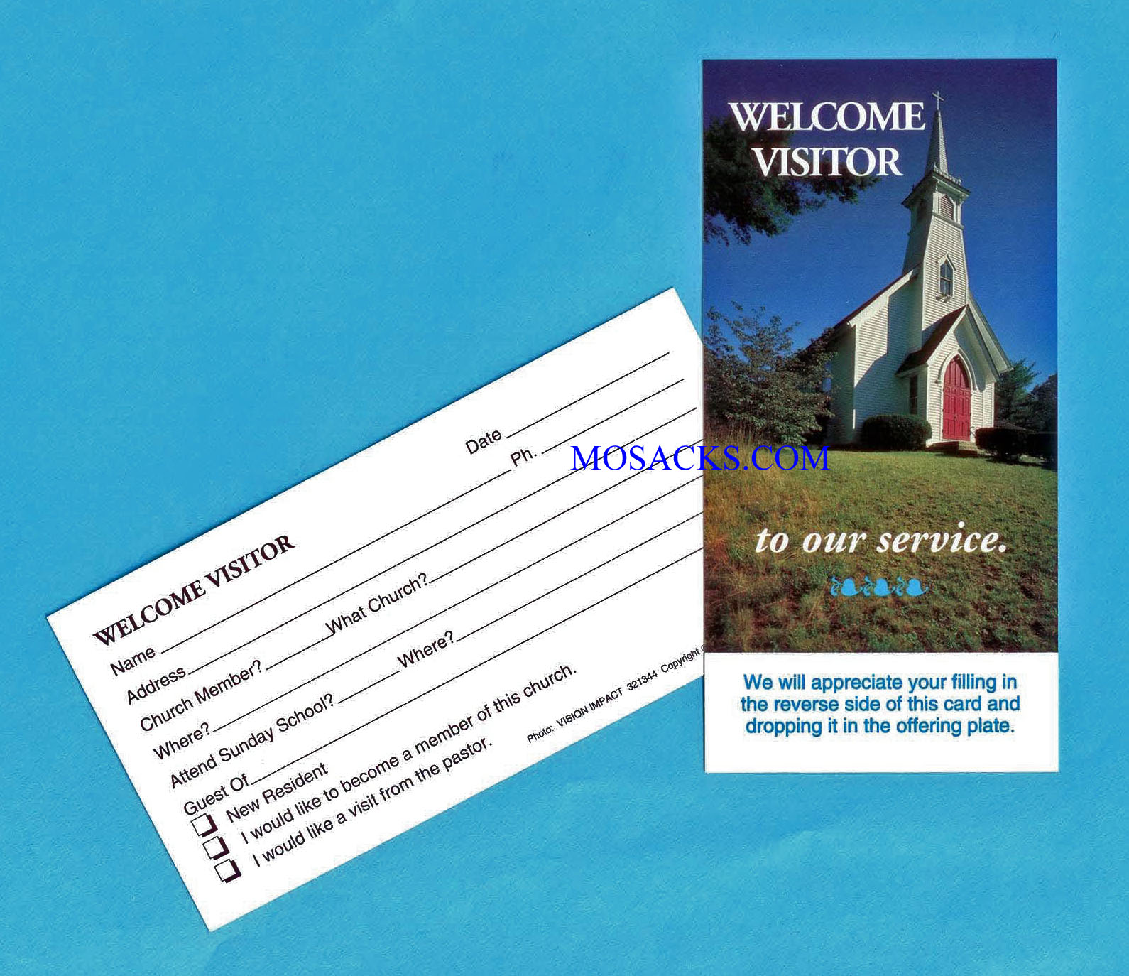 Welcome Visitor Card 3" x 5", 25 Count