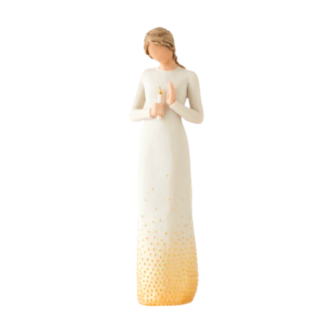 Willow Tree Figurine Vigil by Susan Lordi 27538 with Sentiment: Luminary of Love 10"