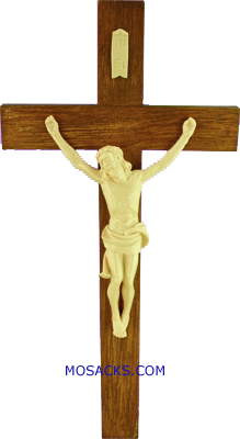 Wood Grained 12" Plastic Crucifix 185-2029